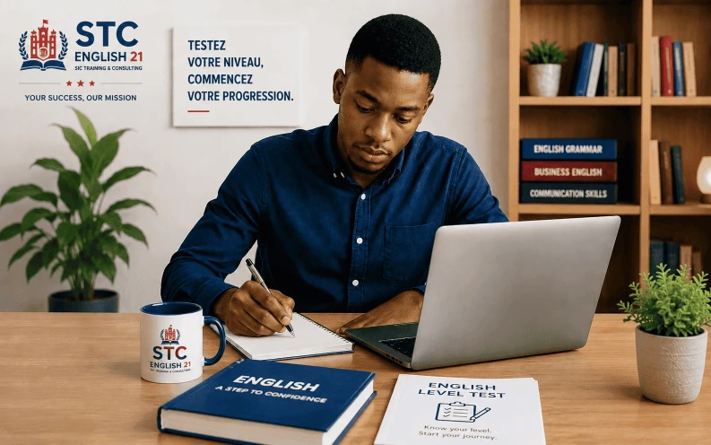 Test de niveau d’anglais chez STC English 21 pour évaluer les compétences et commencer une formation adaptée.