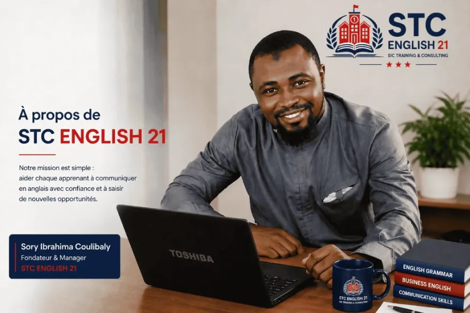 Sory Ibrahima Coulibaly, Fondateur et Directeur de STC ENGLISH 21 depuis 2022.